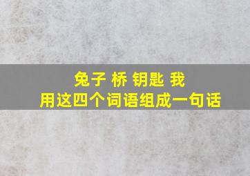 兔子 桥 钥匙 我 用这四个词语组成一句话